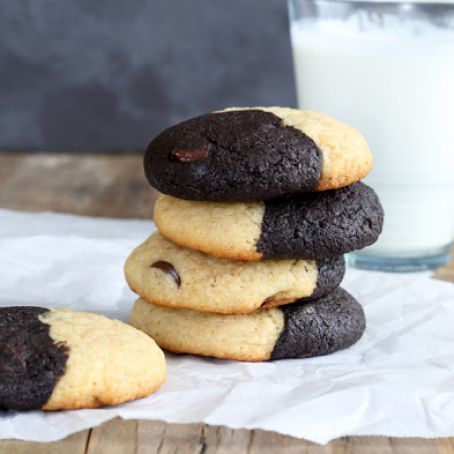 Gluten Free Half Brownie Half Cookie Cookies